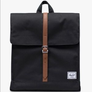 Herschel Supply Company Black Backpack with Brown Strap